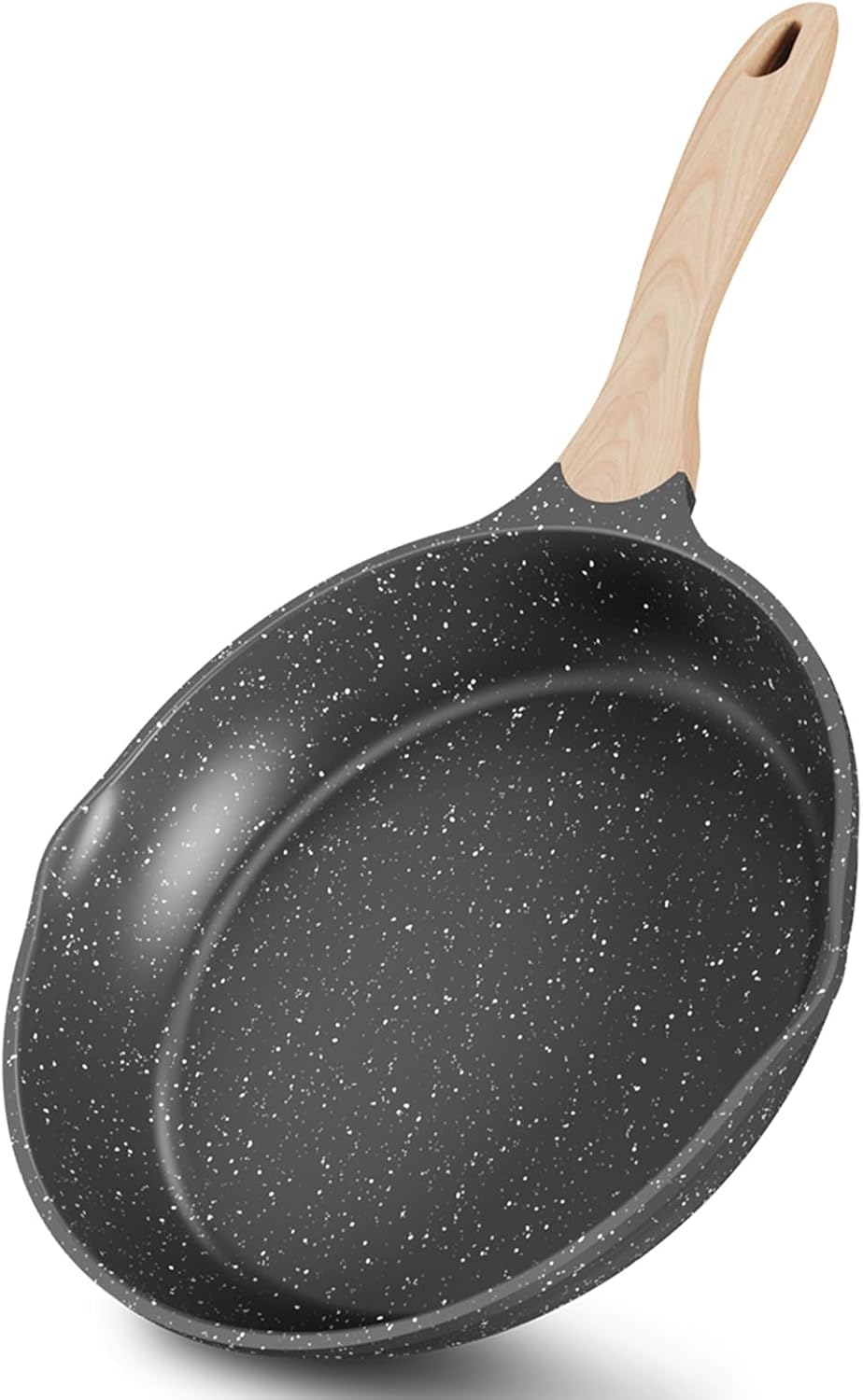 JEETEE Aluminium Bratpfanne 20 cm, Pfanne mit Antihaft-Beschichtung, Induktion Gas, gross robust & l