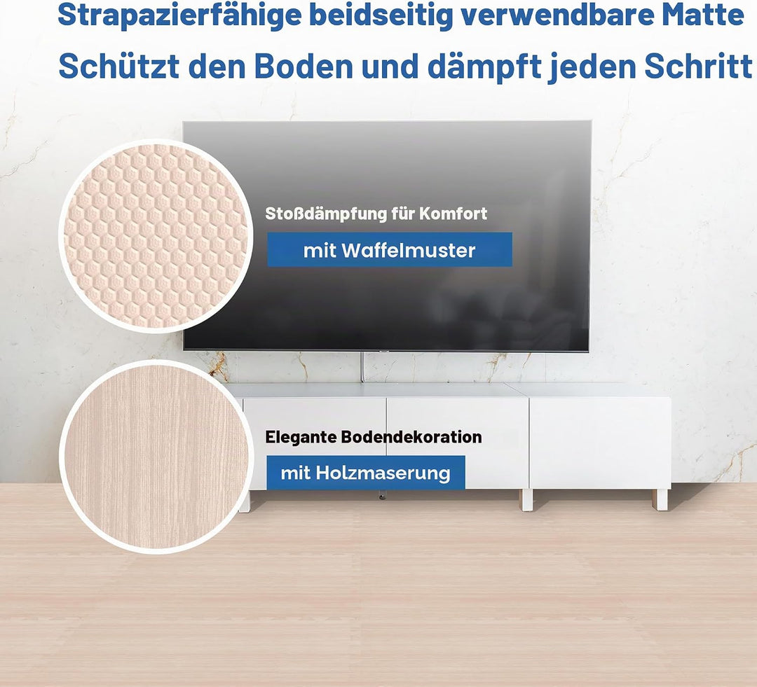 Yes4All 30x30 cm bis zu 3.3 m² Set 12/16/36 Eva Matten Schutzmatten Bodenschutz Bodenfliesen Sportma