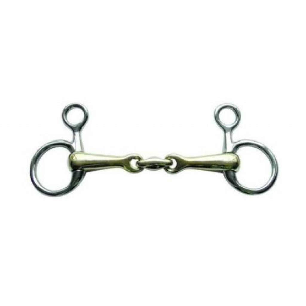 HKM Bauchergebiss Argentan doppelt gebrochen 16mm 40mm/ 145 wijd, 40mm/ 145 wijd