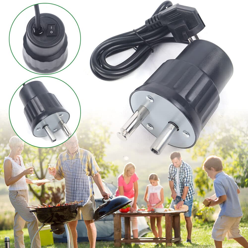 BBQ Grill Motor Grillmotor, 4W 2RPM Elektro Grillrotator Grillantrieb Rotisserie, Rotator Grillspies