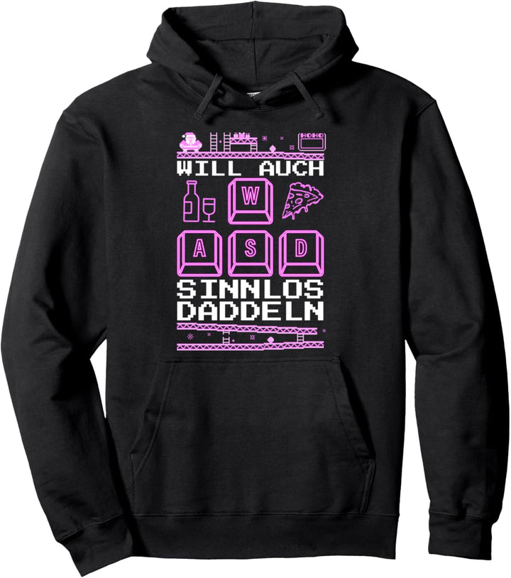 WASD Weihnachten sinnlos daddeln Game Ugly Christmas Gamerin Pullover Hoodie