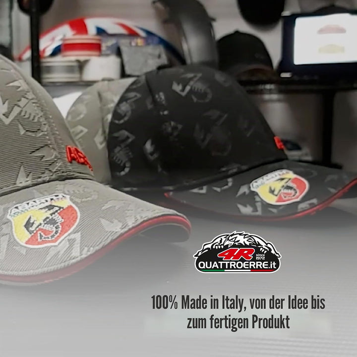 Abarth Schwarzer Hut mit Gebogenem Visier Single, Single
