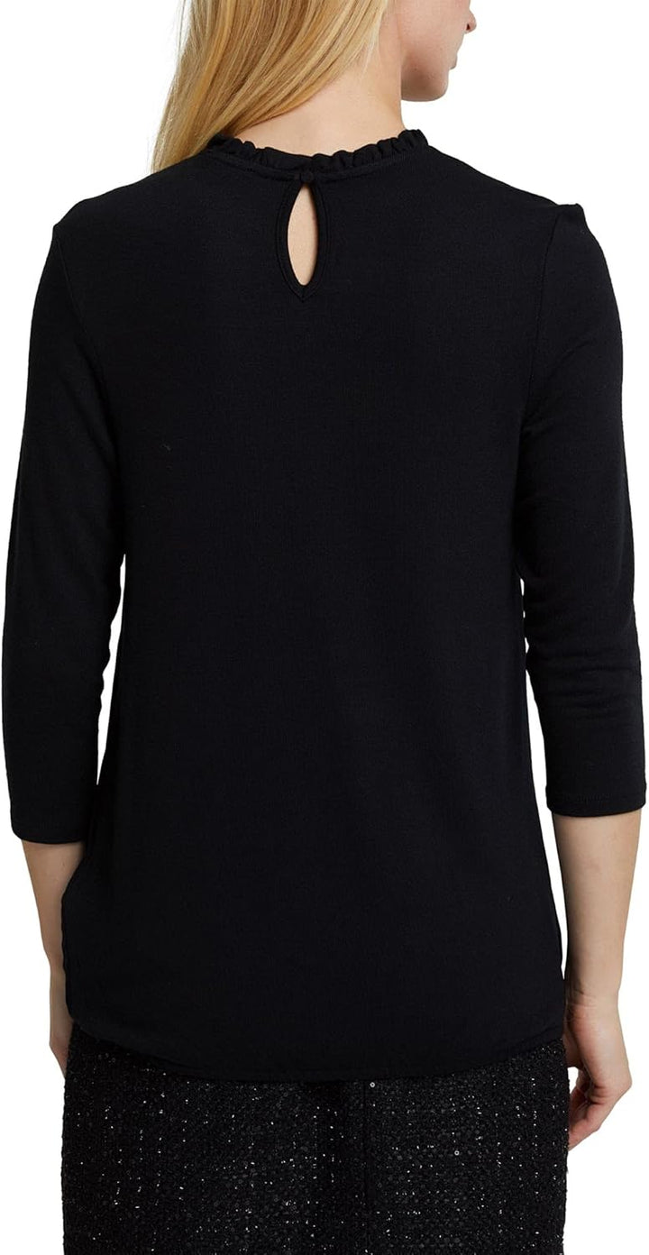 ESPRIT Damen T-Shirt 120ee1k322 XS 001/Black, XS 001/Black