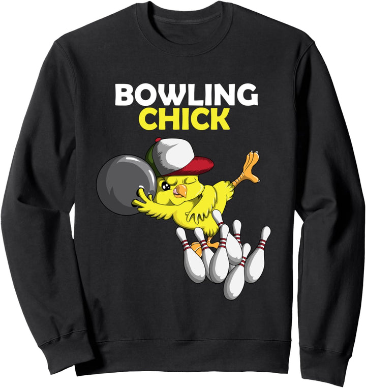 Bowling Chick Chicken Hühnchen Küken Hähnchen bowlt Sport Sweatshirt