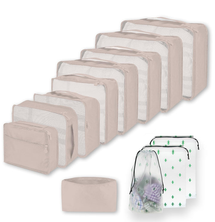 Grosse Koffer Organizer Set 12-teilig, Wasserdichte Packwürfel, Travel Organizer zum Gepäckpacken, F
