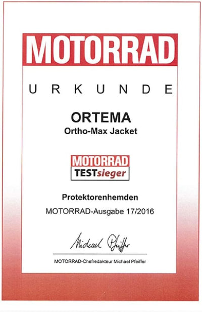 ORTEMA ORTHO-MAX Jacket (Gr.M) - Unisex - Protektorenjacke für den optimalen Rundumschutz - Schützt