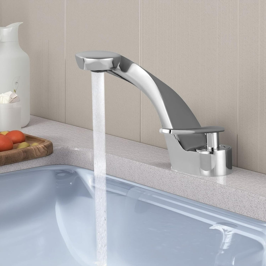 Wasserhahn Bad Wasserfall Mischhähne Waschtisch-Einhebelarmatur Modern Hotelbecken Waschtischarmatur