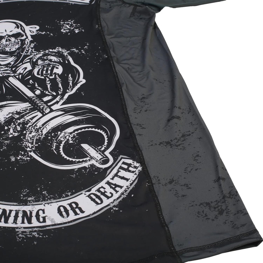 Hardcore Training Rash Guard Men's Kompressionshemd Herren Lange Ärmel Grappling Jiu Jitsu MMA Fitne