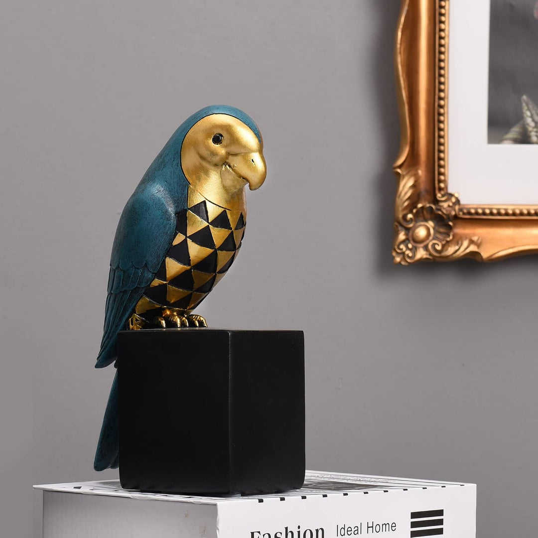 Kakizzy Papageien-Buchstützen, dekorative Vintage-Buchstützen, moderne Buchstützen, Kunstharz, Buchs