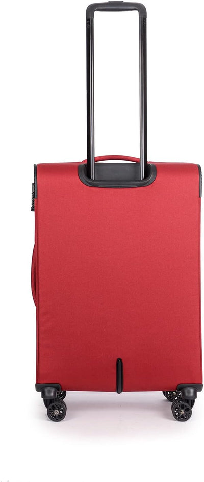 Stratic Strong Koffer Weichschale Reisekoffer Trolley Rollkoffer Handgepäck, TSA Kofferschloss, 4 Ro