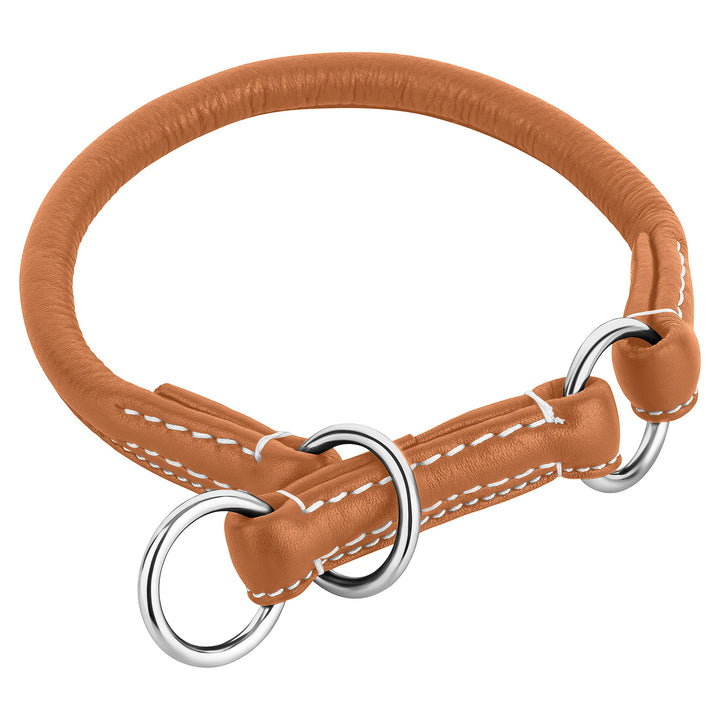 Schnüffelfreunde Zugstopp Hundehalsband aus Leder I Erziehungshalsband I Dressurhalsband I Lederhals