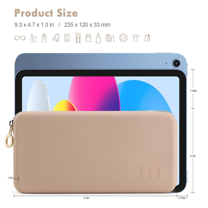 FVION Makeup Pinsel Halter, Tragbarer Kosmetiktasche, Makeup Pinsel Organizer für Reisen, Grosse Mak