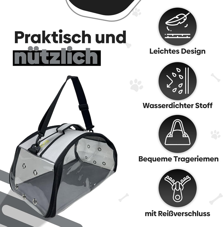EVE Textile Hunde Tragetasche | Katzen Tragetasche | Hundetasche | Katzentasche | Hunde Umhängetasch