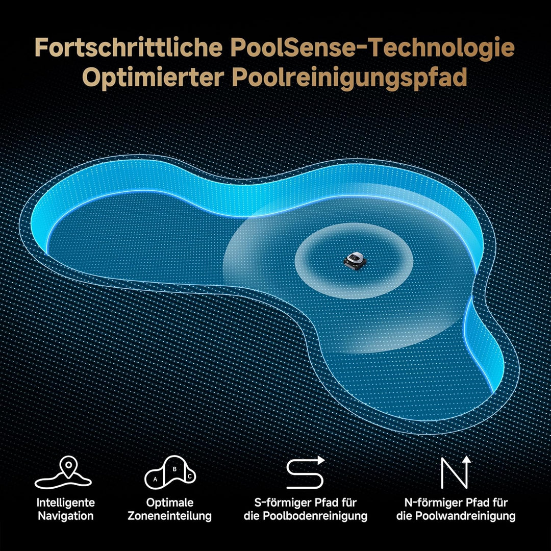 dreame Poolroboter Z1, Poolroboter Boden und Wand, 30,000 LPH, 240 Min. Akkulaufzeit, Hightech-Poole