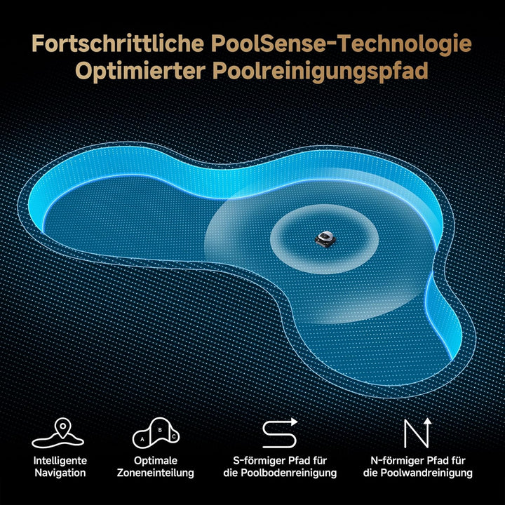 dreame Poolroboter Z1, Poolroboter Boden und Wand, 30,000 LPH, 240 Min. Akkulaufzeit, Hightech-Poole