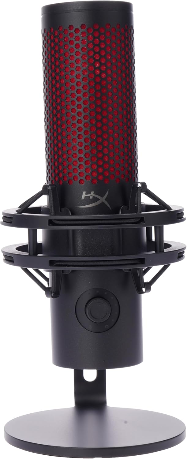 HyperX QuadCast 2 – USB Mikrofon für Gaming, Streaming und Podcasting, mit On-Board-Steuerung, LED-B