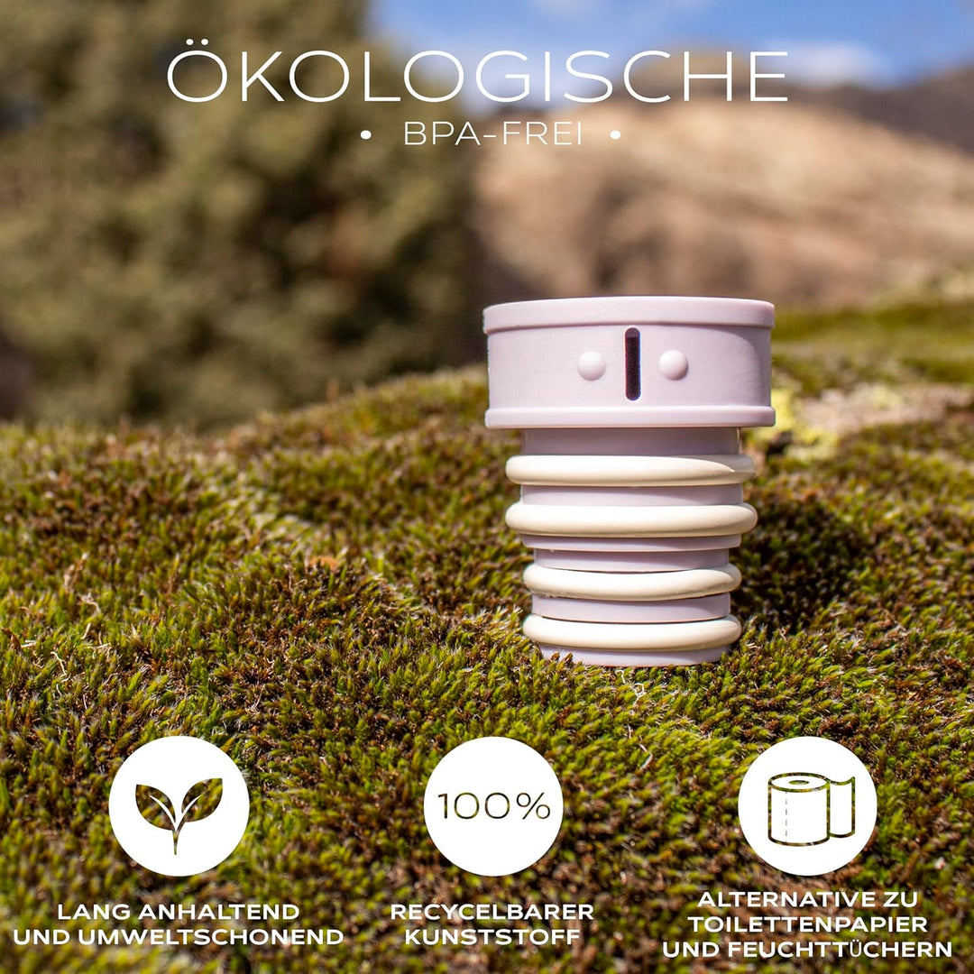 CuloClean Flaschenverschluss. Po dusche. Das diskreteste und kleinste mobile Reisebidet, für Periode
