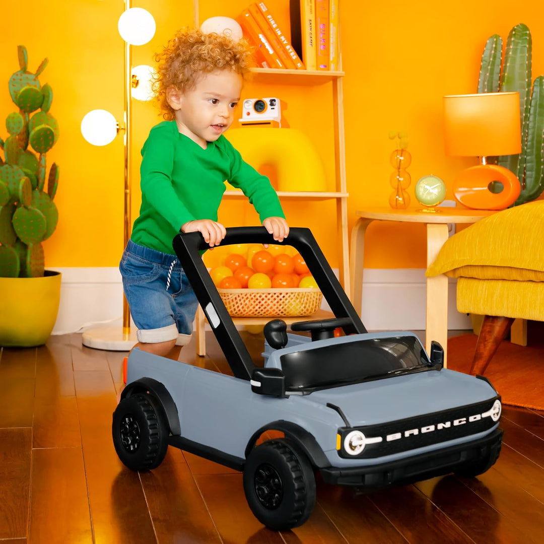 Bright Starts Ford Bronco 4-in-1 Spielmöglichkeiten Baby Lauflernwagen, Area 51 Blau, Unisex, Alter