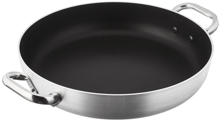 Agnelli Platinium Stieltopf aus Aluminium mit 2 Griffen aus Edelstahl, Silber, Silber, 32 cm, 32 cm