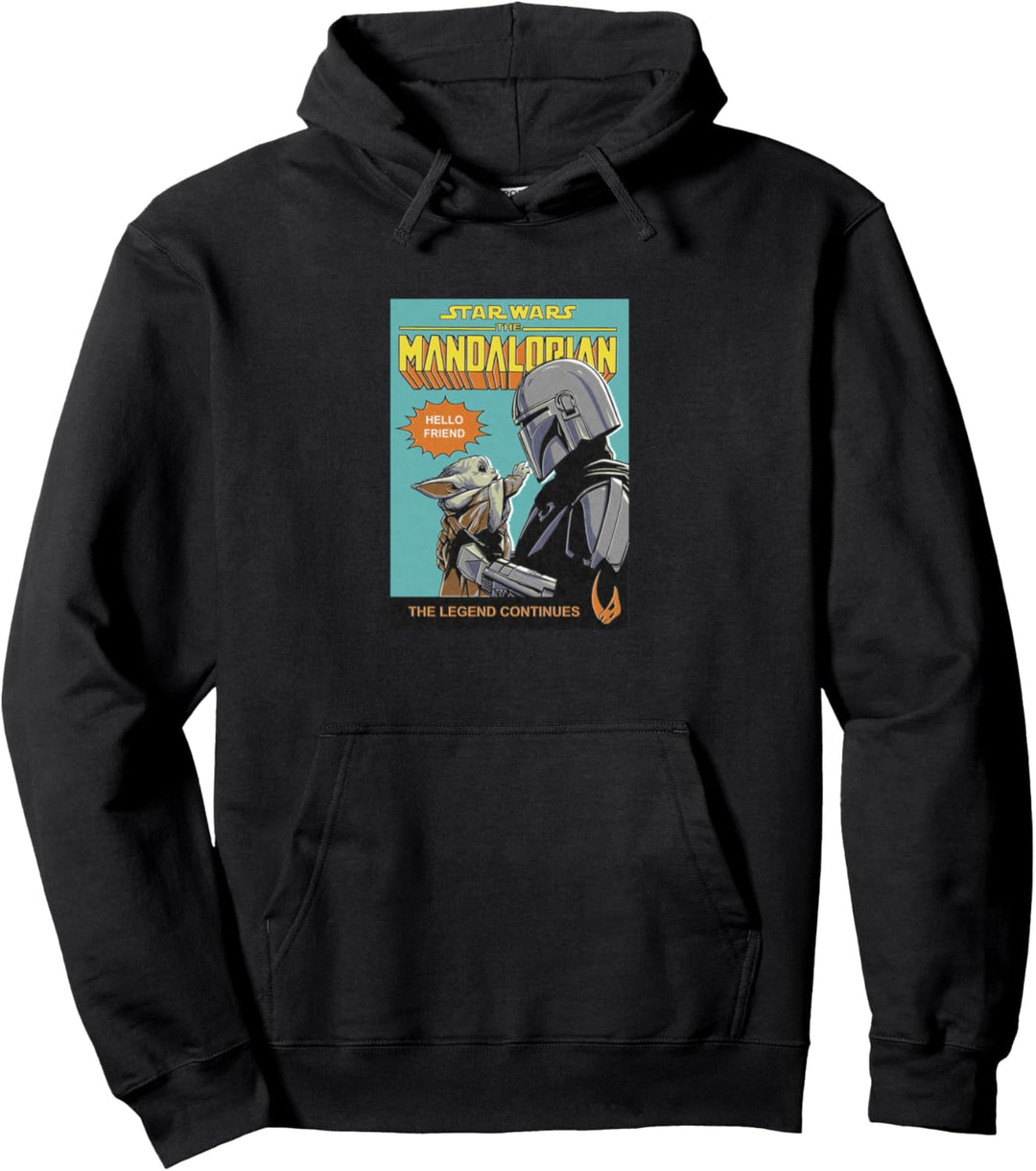 Star Wars: The Mandalorian Hello Friend The Child Poster Pullover Hoodie
