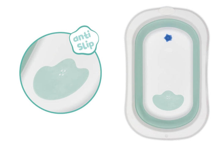 Fillikid Babybadewanne Exklusiv - faltbare Kinder Badewanne zusammenklappbar &amp; platzsparend - mit An