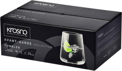 KROSNO Gin Gläser Wassergläser Weissweingläser Trinkgläser | Set von 12 | 380 ML | Avant-Garde Kolle