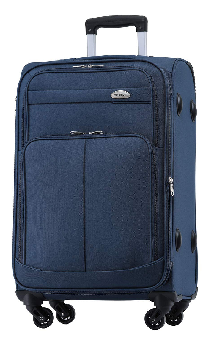 BEIBYE 4 Rollen Reisekoffer 3tlg.Stoffkoffer Handgepäck Kindergepäck Gepäck Koffer Trolley Set-XL-L-