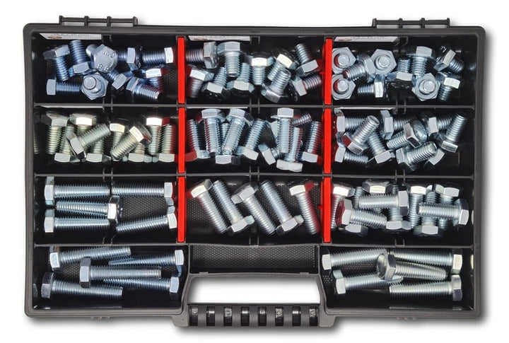 Sechskantschrauben Sortiment M10 // 12mm-45mm 90 tlg. Schraubenbox DIN 933 Vollgewindeschrauben Masc