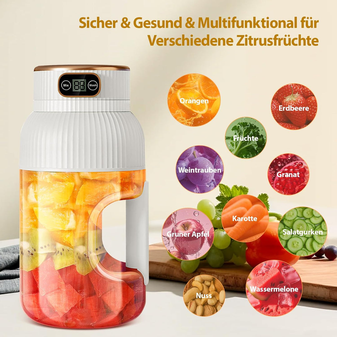 Fruchtsaftmaschine, Ice Cream-Maschine mit 1,2-Liter-Mischbehälter, eingebauter Batterie-Mixer mit 1