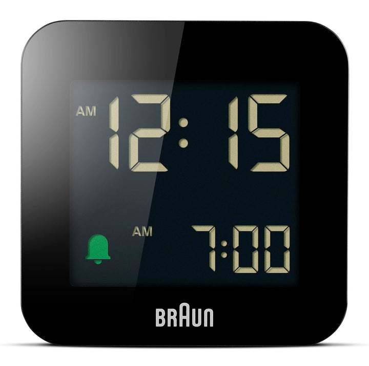 Braun Digitaler Reisewecker mit Schlummerfunktion, kompakte Grösse, negatives LC-Display, Schnellein