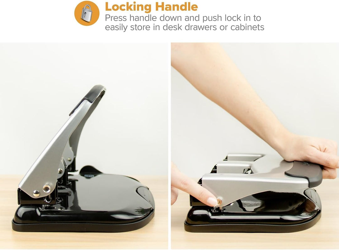 Bostitch Office EZ Squeeze Heavy Duty 3-Locher, 40 Blatt Kapazität, verbraucht weniger Kraft, perfek