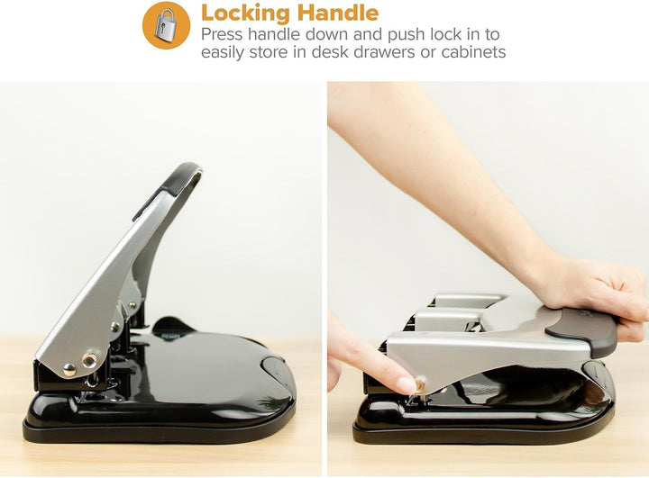 Bostitch Office EZ Squeeze Heavy Duty 3-Locher, 40 Blatt Kapazität, verbraucht weniger Kraft, perfek