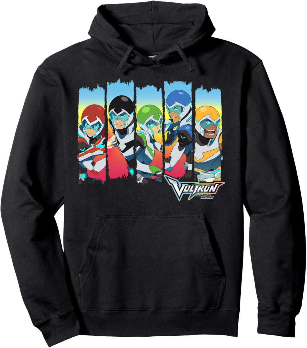 Voltron: Voltron Legendary Defender Main Cast Action Panel Pullover Hoodie