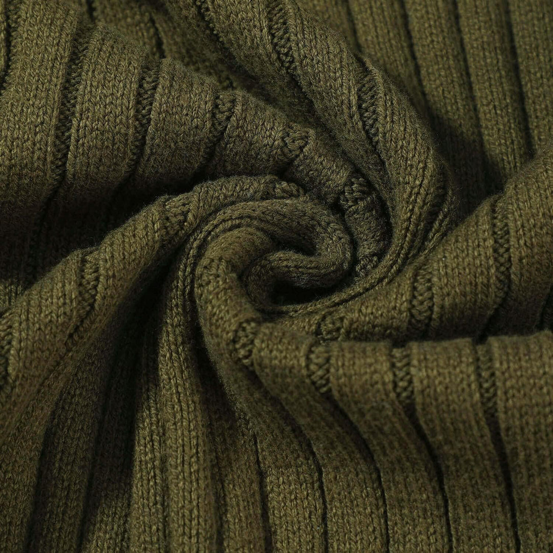 AOLI RAY Herren Strickjacke Cardigan Stehkragen Feinstrike mit Reissverschluss und Taschen Pullover