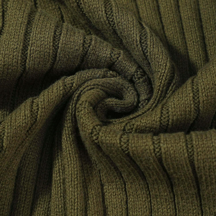 AOLI RAY Herren Strickjacke Cardigan Stehkragen Feinstrike mit Reissverschluss und Taschen Pullover