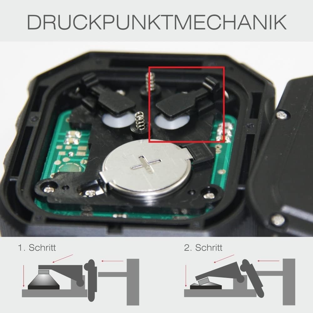 SCHÜTT Stoppuhr PC-500 (500 Memory Speicher | Uhrzeit & Datum | Dualtimer) - Digital Profi Stoppuhr