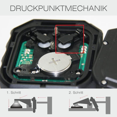 SCHÜTT Stoppuhr PC-500 (500 Memory Speicher | Uhrzeit & Datum | Dualtimer) - Digital Profi Stoppuhr