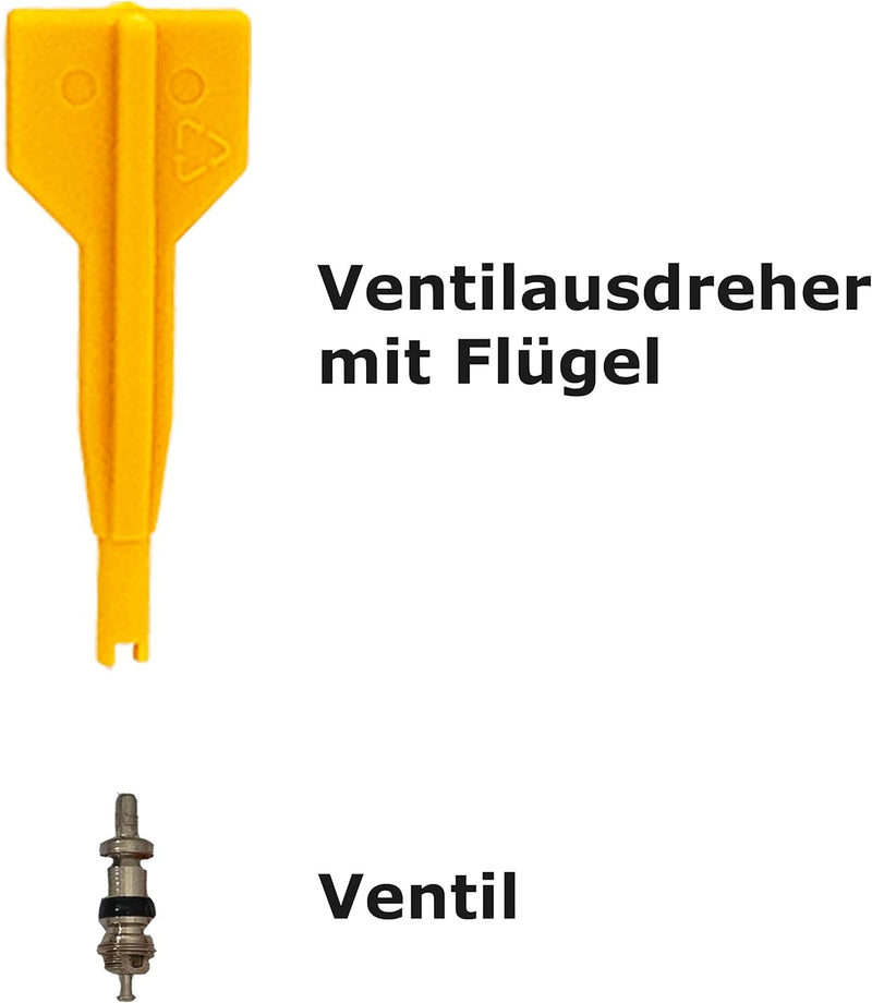 PETEX Reifendichtmittel Inhalt 700 ml inkl. Einfülldeckel, Ventilausdreher mit Flügel, Ersatzventil,