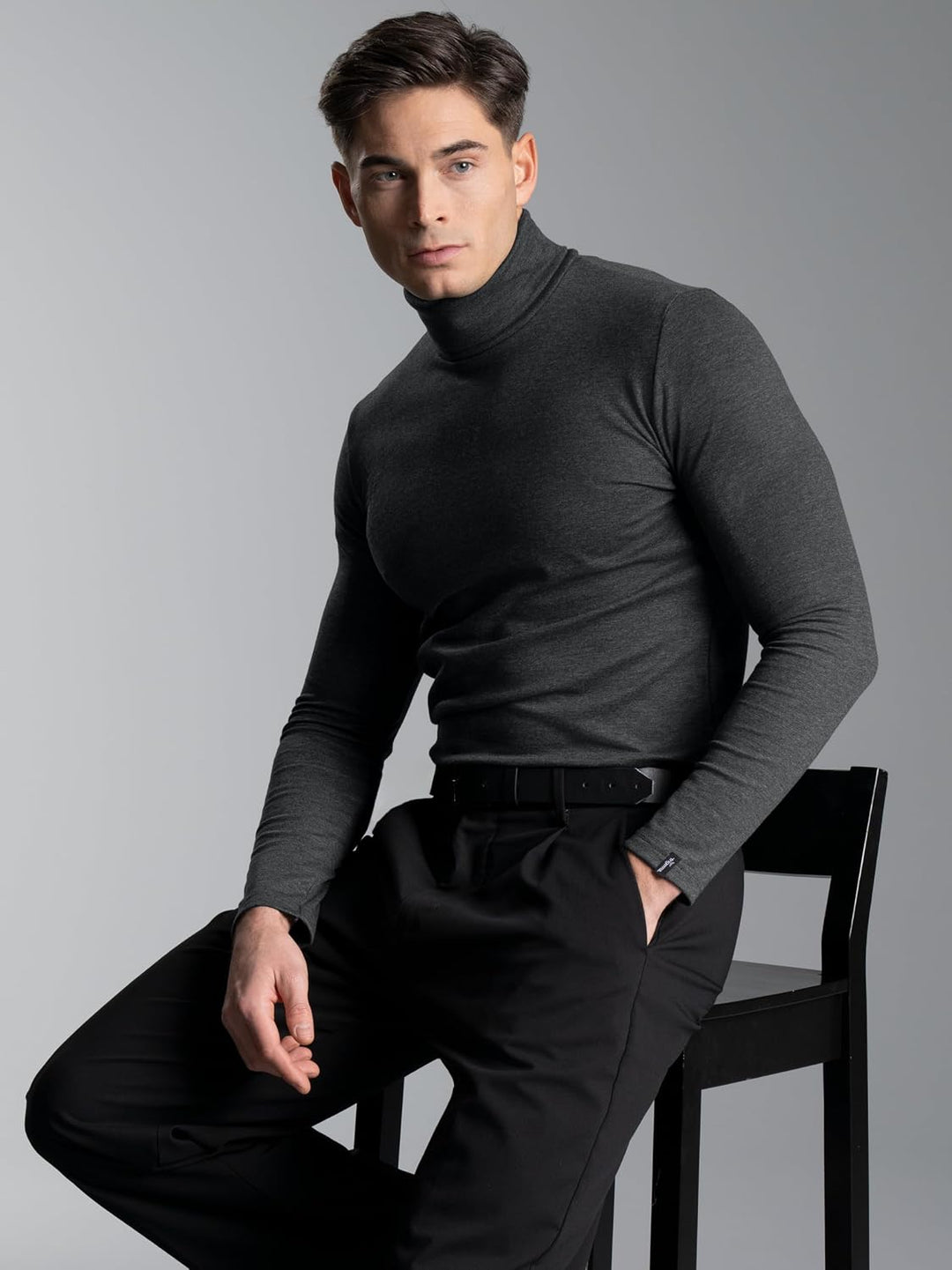 TRIGEMA Rollkragenshirt XS Anthrazit-melange, XS Anthrazit-melange