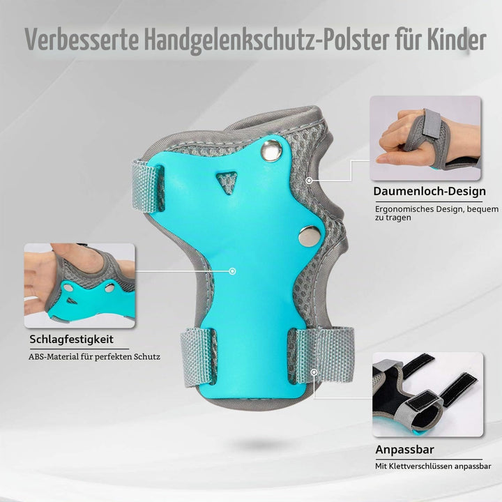 LANOVAGEAR Knieschoner Kinder 2-16 Jahre Schoner Inliner Kinder - Skate Protektoren Set-6er - Kniesc