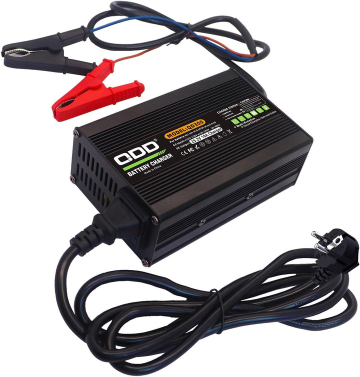QDD 25,2 V 10 A Smart-Ladegerät, Aluminiumgehäuse, geeignet für 6S 22,2 V Lithium-Ionen-Akku für den