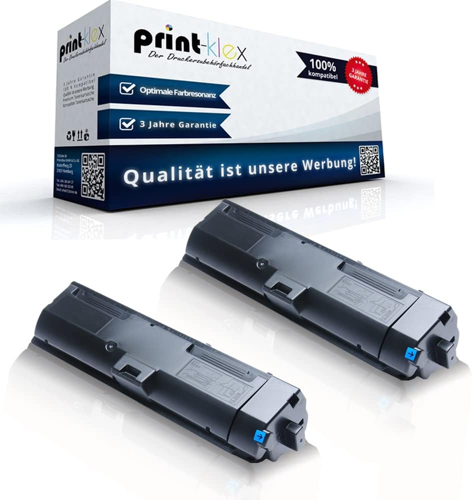 2X Print-Klex Tonerkartuschen kompatibel für Kyocera ECOSYS M2135dn M2635dn M2635dnw M2735dw P2200Se
