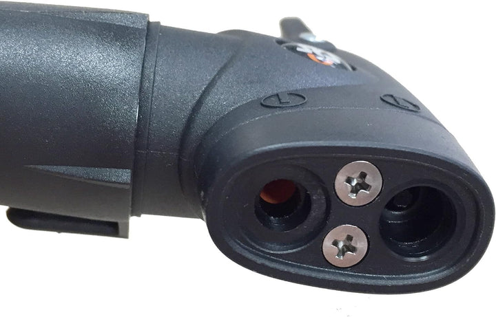 Tyre inflator set with petrol station plug SKS lever plug and patent plug/valve plug