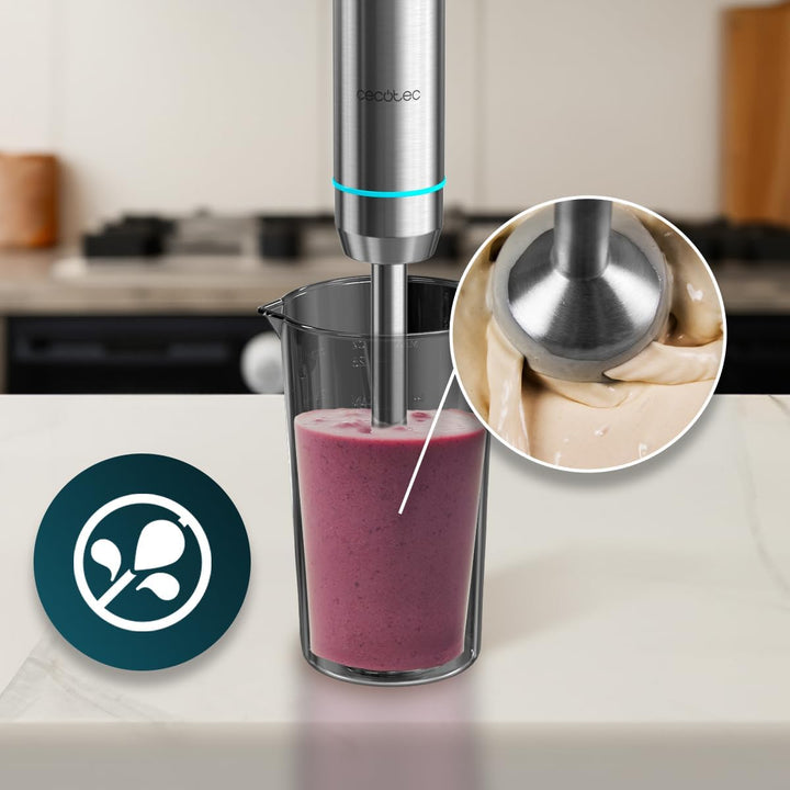 Cecotec Stabmixer Power Neutron 1100MAX Ultra. 1100 W Maximale Leistung, Crossblades Technologie mit