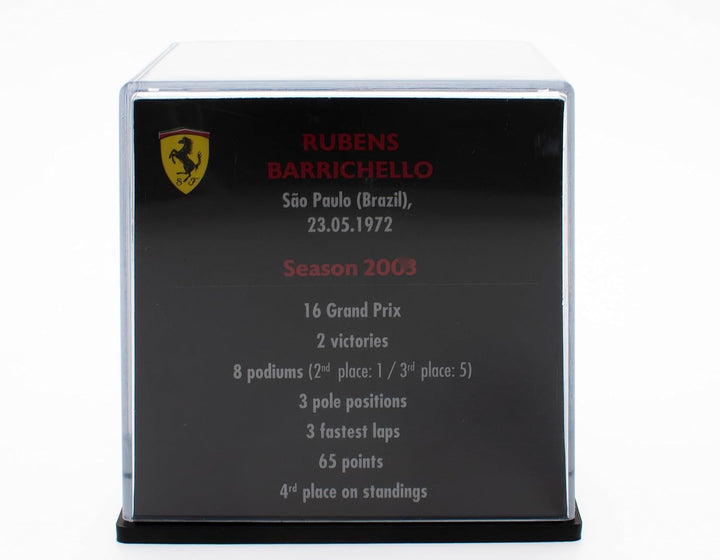 - Helmreproduktion im Massstab 1:5 des berühmten Ferrari F1-Formel-1-Fahrers: Rubens Barrichello – 2