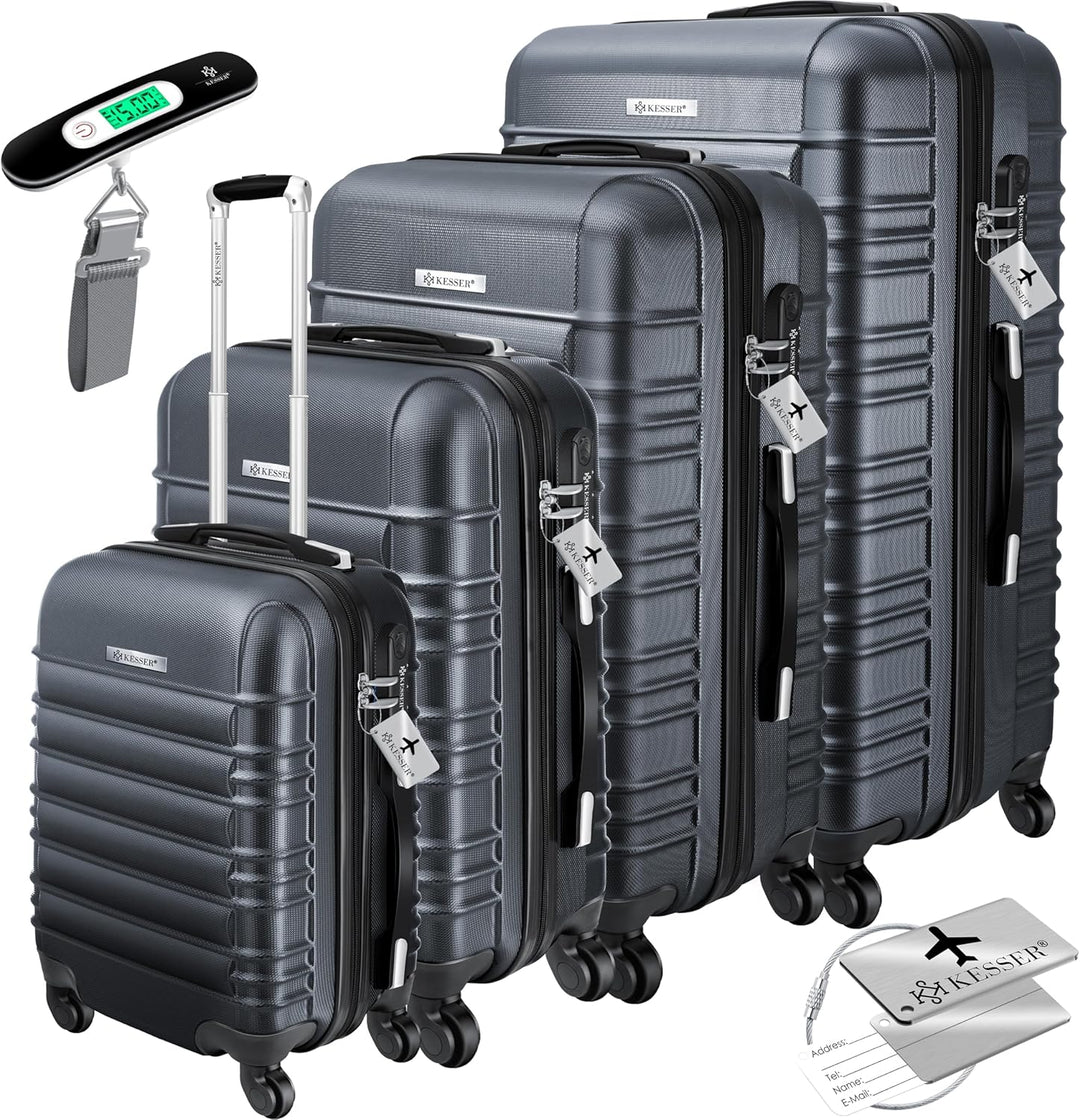 KESSER® 4tlg. Hartschalenkofferset Hard Shell Basic Hartschalenkoffer Trolley Koffer Reisekoffer Rei