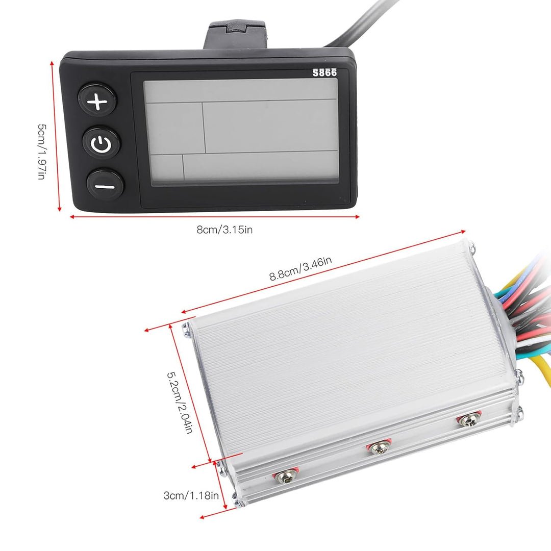 BuyWeek E-Bike Brushless Motor Controller Kit, 36V 48V 250W 350W Elektrofahrrad Bürstenloser Motor C