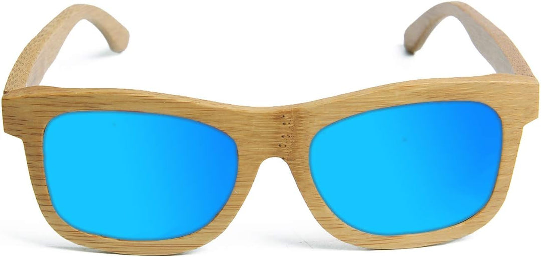 Ynport Bambus-Sonnenbrille für Herren/Damen, klassisches Design, mit Holz beschichtet, Vintage-Stil,