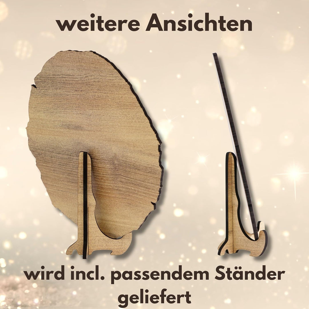 Baumscheibe mit Gravur für 80. Geburtstag – Geburtstags Geschenk aus Holz – Hochwertige Holz Geschen