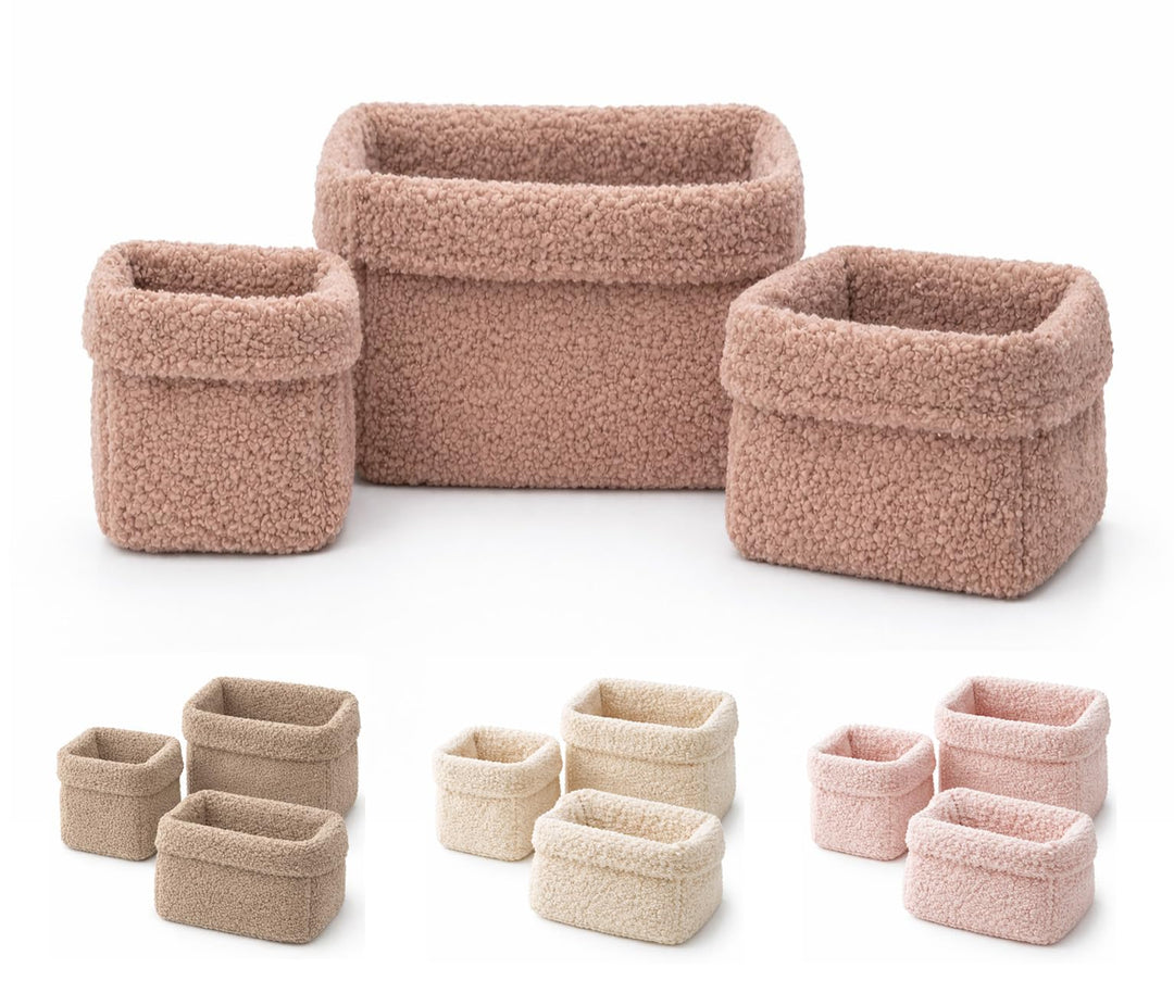 Aufbewahrungskorb Wickeltisch Baby, Körbchen Set 3 Stück, Organizer Wickelkommode, Utensilo Aufbewah